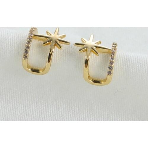 Korean Earings Fashion Jewelry Exquisite Rhinestone Stars Small Gold Earrings Statement Earrings For Women Wholesale