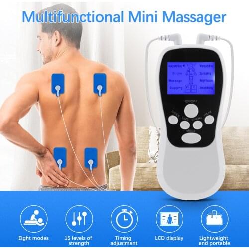 8 Mode Massager Instrument Pulse Cervical Spine Shoulder Neck Physiotherapy Meridian Massage Device Massage Acupuncture Scraping