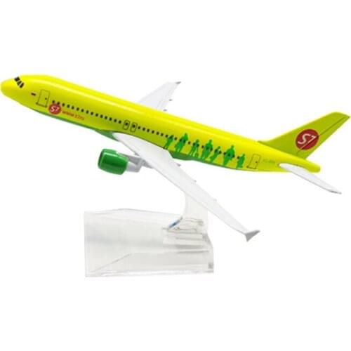 16cm Airplanes Russian S7 Siberia Airlines Airbus A320 Plane Model Alloy Metal Diecast Aircraft Display Gift