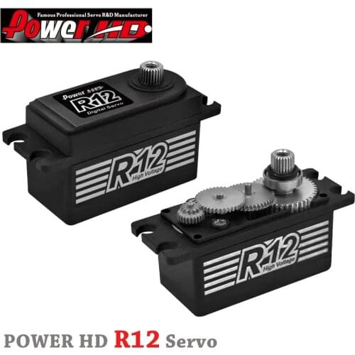Power HD R12 12KG 6.0-8.4V High Torque Brushless Metal Gear Servo For 1/10 Rc Racing Car Off-road Vehicle 4wd Truck Robot Toy