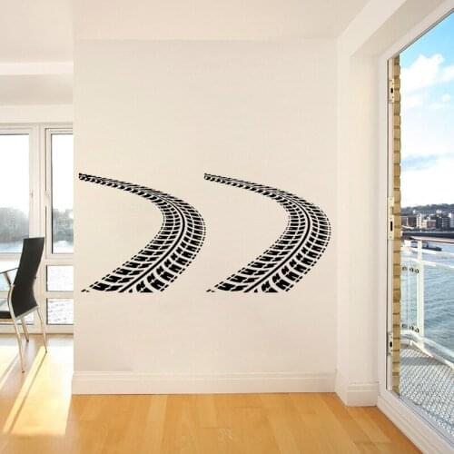 Motorcycle Wheel Wall Sticker Creative Road And Motorcycle Wall Decals For Cycle Lovers Living Room Bedroom Kid Room Home Decor