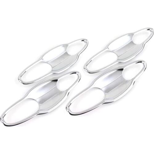 Door Side Chrome Handle Bowl Cover Trims For 2017-2021 Jeep Compass ABS New Decoration Style
