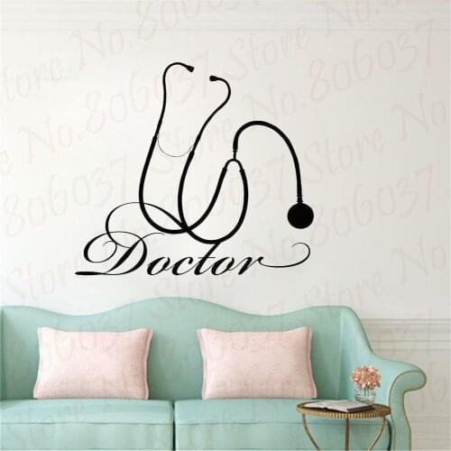Wall Decal Doctor Hospital Medical Tool Medicine Art Decor Stickers for Window Glass Wall Easy Removable Decals Bedroom WL783