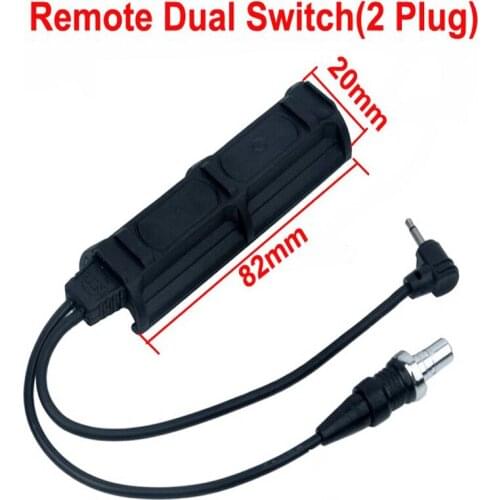 Night Evolution Tactical Remote Dual Switch (2 Plug) FlashLight Tail for Gun Light PEQ And M3X Hunting Accessories