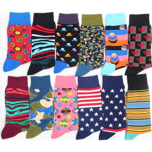 Mens Cotton Socks Warm Gifts Print Art Sock Set Christmas Funny Womens Winter From The Factory Dropshipping Contact Us