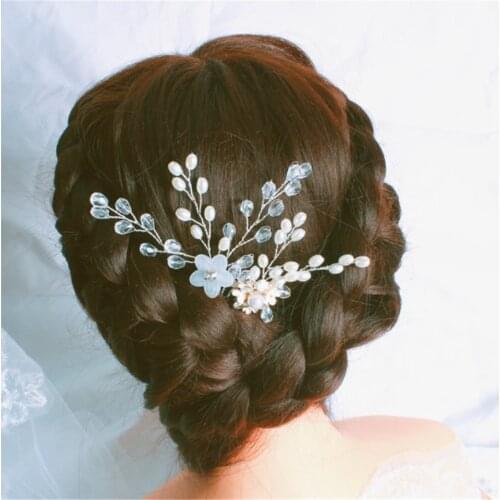 2019 New Women 1 Pcs European And American Wedding Hair Comb Hand-woven Alloy Rhinestone Bridal Hair Comb Dress Accessories