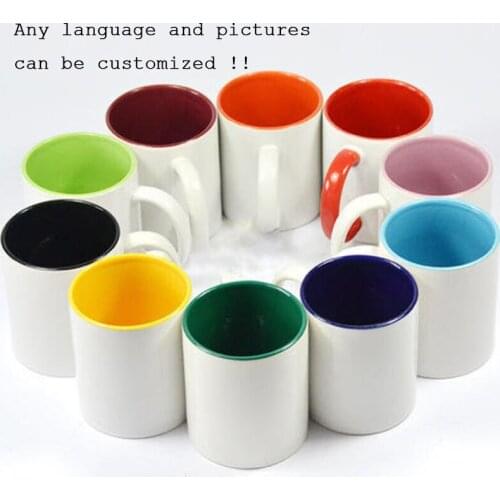 Personalized COLORFUL Inside Handle Mug Collage Photo Image Pictures Add Any Text Gift Tea Coffee Cup Birthday Photo Gift Mug