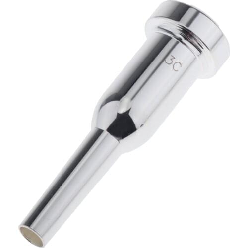 Silver Plated Mega Rich Tone Trumpet Mouthpiece 3C New High Quality