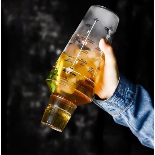 700ml Food-grade PC Transparent Shaker Grams Pot Scale Cup Bar Household Cocktail Shaker Bar Accessories