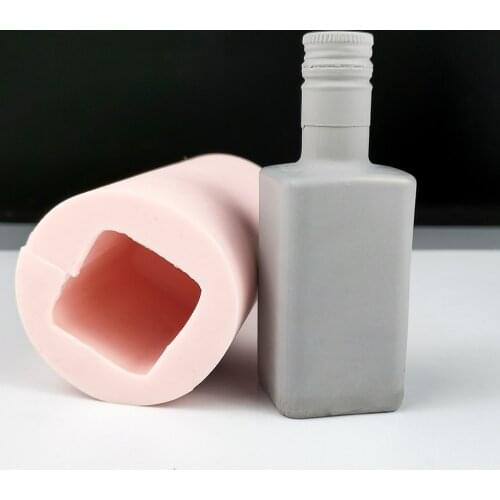 PRZY 3D Bottle Mould Silicone Fondant Soap Molds Wine Bottle Soap Molds Handmade Mold Clay Resin Candle Mould