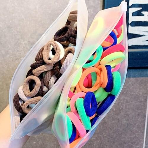 50/Set Girls Colorful Nylon Small Elastic Hair Bands Children Ponytail Holder Scrunchie Headband Kids Hair Accessories