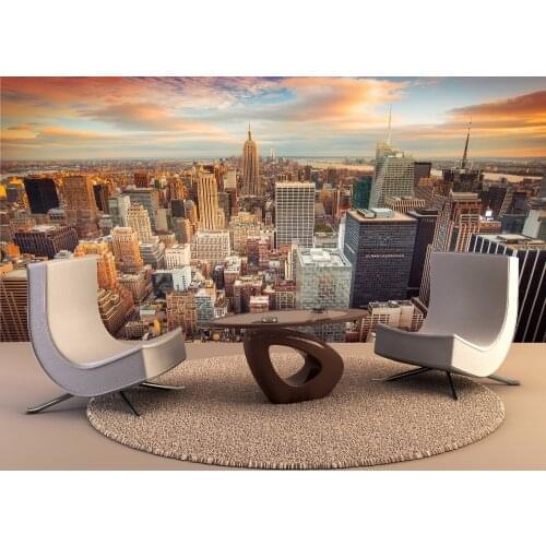 Custom Size 3D Photo Mural New York City Premium Removable Wall Papers Self-adhesive Vinyl Wall Sticker Art Home Decor Mural