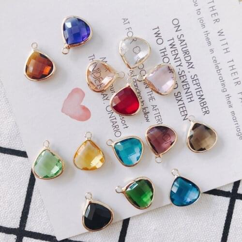 4 pieces / lotglassWaterdropshape tasseljewelry finding sconnectors for jewelry jewelry making suppliesOther