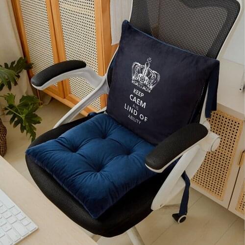 Cushion Backrest Integrated Chair Seat Cushion Office Long-Sitting Student Chair Chair Cushion Butt Seat Pads Seat Cushion