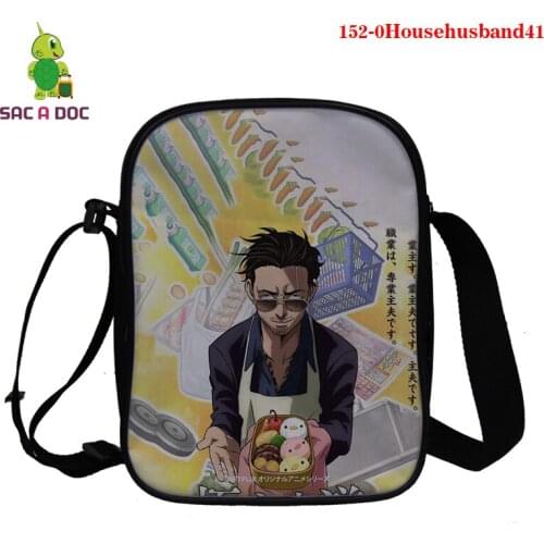 Gothic 3d Print Messenger Bags The Way of The Househusband Girls Women Crossbody Bag Cartoon Anime Shoulder Bags Bolsa Feminina