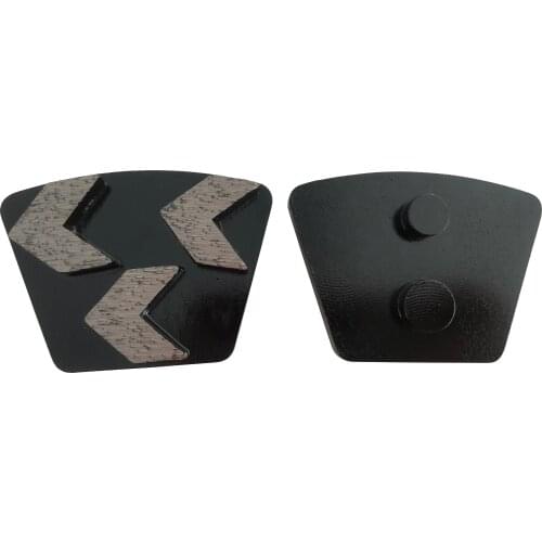 Redi Lock Trapezoid Diamond Concrete Grinding Shoes Hard Bond Floor Pads For Concrete Terrazzo Renovation 9 PCS Free Shipping