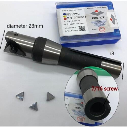 R8 turret milling rotatable end milling cutter face milling disc end root cleaning cutter inch thread 7/16