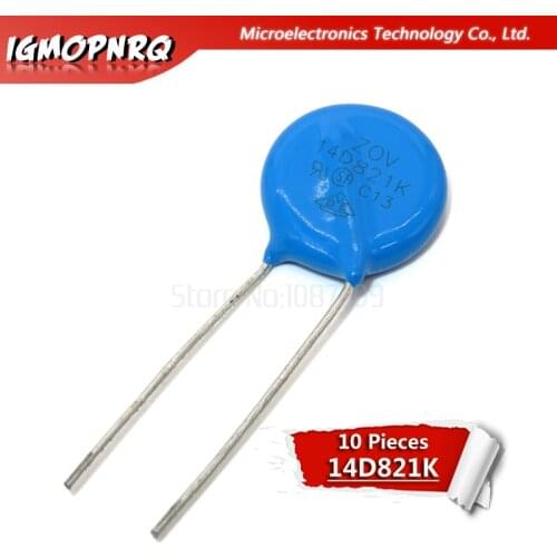 10pcs varistor 14D821K 820V piezoresistor 14D821