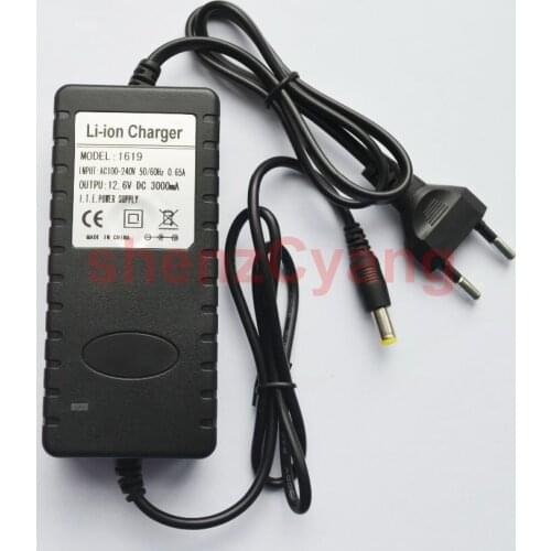 10PCS High quality 12.6V 3A Power Supply Li-ion Charger 12.6V 3A 3000mA AC 100-240V Converter Adapter EU Plug For Battery park