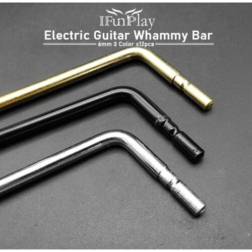 12pcs Direct Insertion Style Tremolo Arm Whammy Bar for Electric Guitar Replacement 6mm Diameter