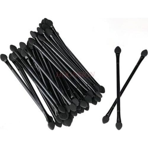 20 Pcs Extra Long Double Eyeshadow Brush Heart Shape Sponge Eye Shadow Stick Eye Makeup Brush Portable Eye Shadow Pen Sale
