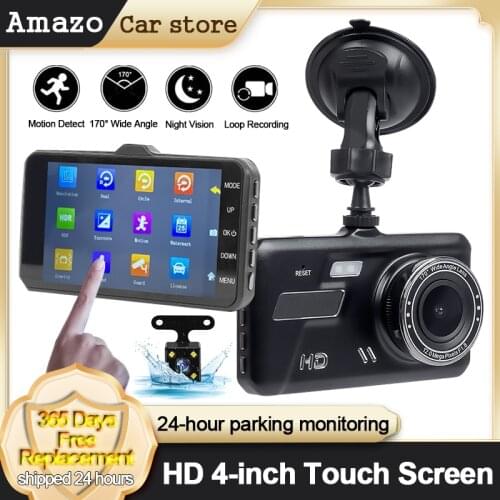 1080P Car Dash Camera DVR Rear View Video Recorder 4" Night Vision Loop Recording G-sensor 170 ° Wide Angle Touch Screen Dashcam