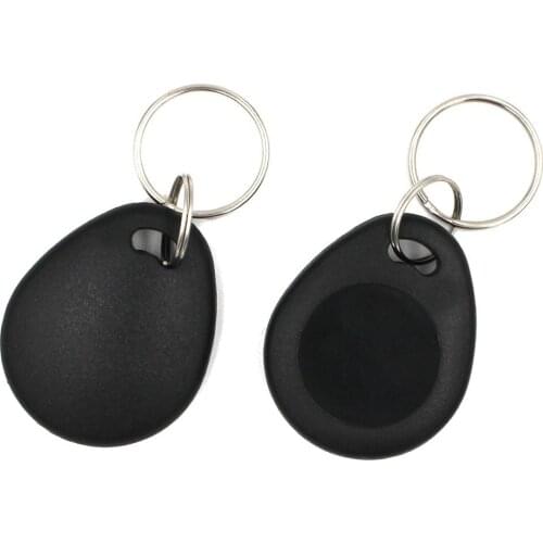 10Pieces 13.56MHz MF 1K Keychains RFID ABS Key Fob ISO14443A Access Control Keycard token NFC Tag Color Black hotel keys