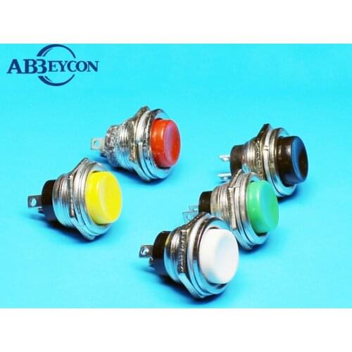 DS-212C Mini ON-(OFF) Momentary Function 16MM Push To OFF Plastic Push Button Switch