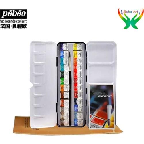 France pebeo Fagner 24 color artist solid watercolor pigment set artist drawing watercolor art painting supplies for students