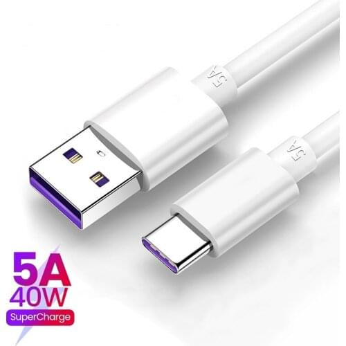 5A Quick Charge Type C Cable For Huawei Mate 40 P40 Pro Xiaomi Poco X3 M3 mi Fast Charging Data Cord Wire