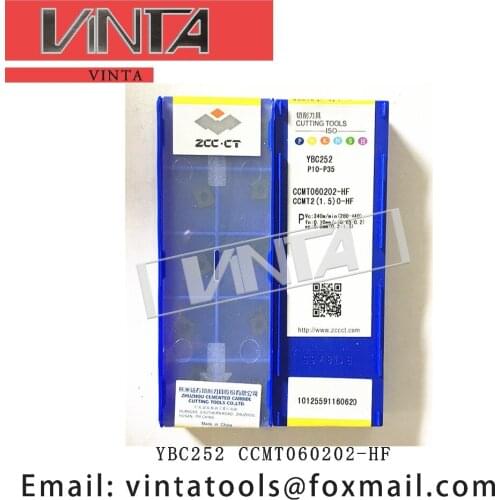 Free shipping high quality 10pcs/lot YBG202 YBC152 YBC251 YBC252 CCMT060202-HF cnc carbide turning inserts cutting blade tools