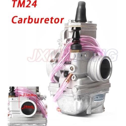 Carburetor For Mikuni TM24 Flat Slide Smoothbore Carb for Honda 250 CR250 for Kawasaki KX125 150