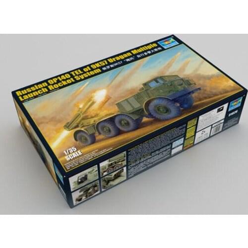 Trumpeter 1/35 01026 Soviet 9P140 TEL of 9K57 Uragan Multiple Launch Rocket model kit