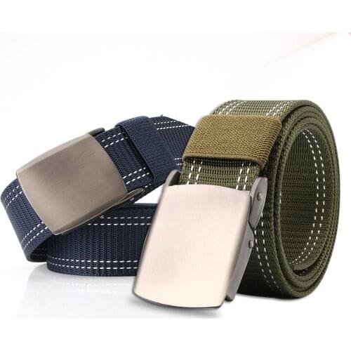 Men Women Outdoor Canvas Belt Hiking Camping Safety Waist Support Hunting Sports Wearable Breathable Military Tactical Belt
