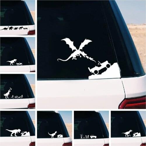 Diy Dinosaur Sticker For Cars Decal Cartoon Car Sticker Window Decoration Personality Vinyl Decals