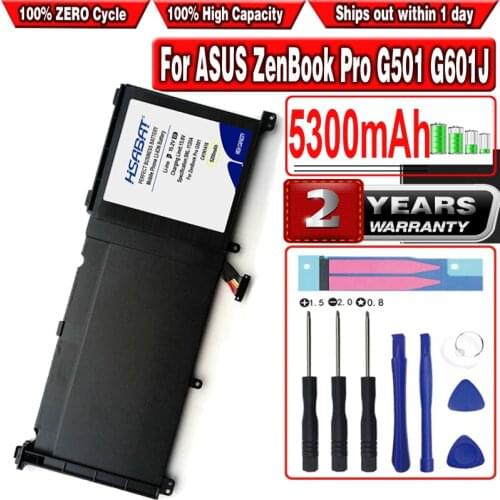 HSABAT 5300mAh C41N1416 Laptop Battery for ASUS ZenBook Pro G501 G601J UX501VW N501L UX501J Notebook