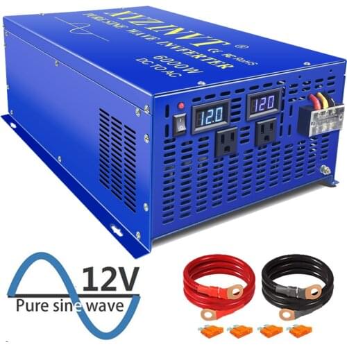 New XYZ Peak Power 12000W Inverter off-grid 12V 24V 48V DC to AC 110V 220V 6000w Solar LED Display Pure Sine Wave Inverters