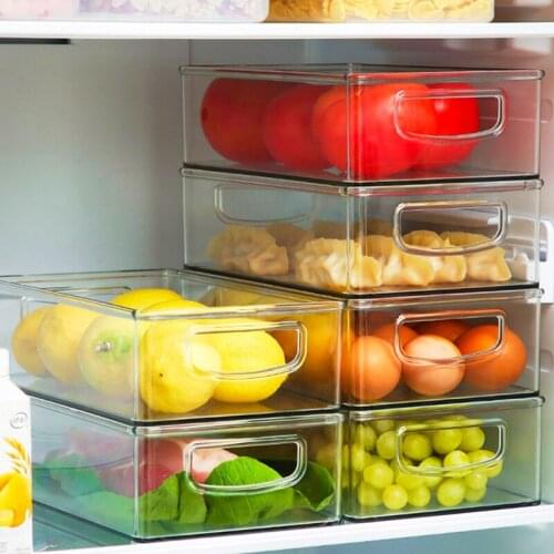 Plastic Clear Fridge Organizer Shelf Drawer Box Rack Holder Refrigerator Drawer Kitchen Fruit Food Storage Box