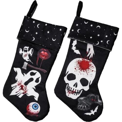 Halloween Decoration socks Ghost Festival skull ghost printing gift bag pendant hanging decoration horror scene decoration hotel