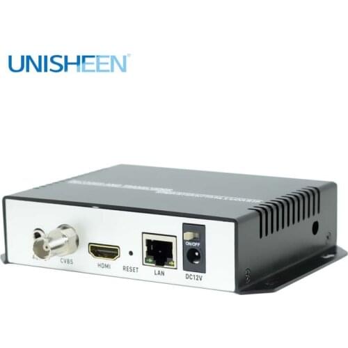 Unisheen 4K60 H.265 MPEG-4 AVC H.264 Transcoder RTMP Decoder VGA HDMI Output Repleace Topbox &PC Transmitter