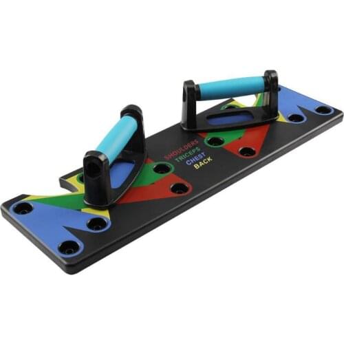 Push Up Rack Board Men Women 9 in 1 Body Building Fitness Exercise Workout Push-up Stands for Body Building Training Gym