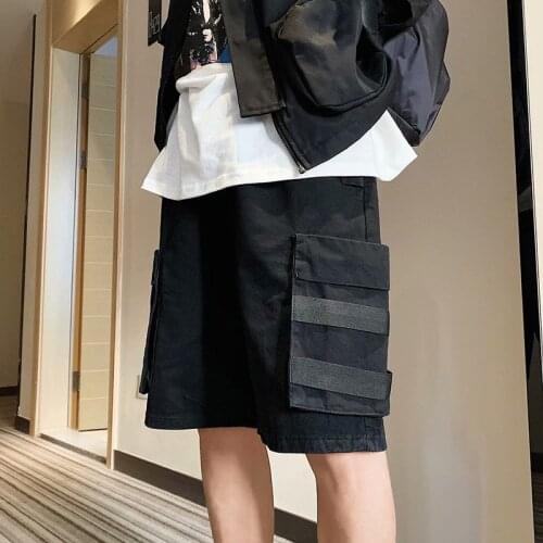 Fashion Streetwear Men Shorts Elastic Waist Plus Size Shorts Black Army Green Military Cargo Shorts Men Attendance Working Pants