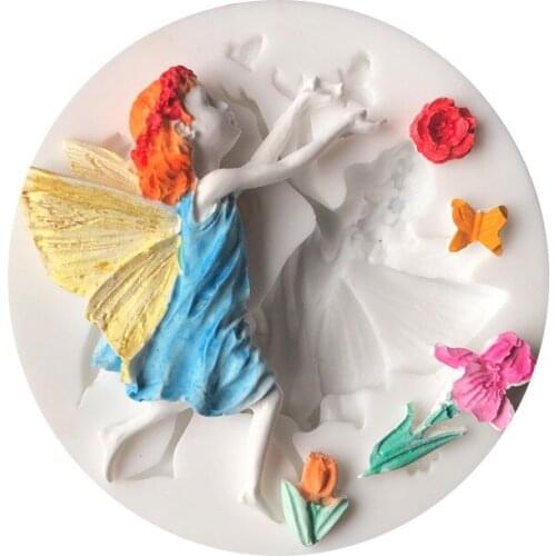 Sugarcraft Flower Girl silicone mold fondant mold cake decorating tools chocolate gumpaste mold