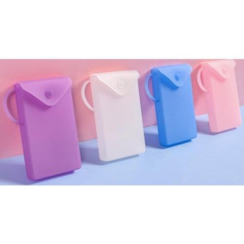 Silicone Mask Storage Box Portable Face Masks Holder Bag for KN95 Disposable Masks Case Organizer Temporary Storage Folder