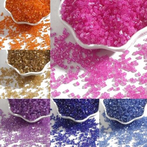 700pcs/lot 2mm Multicolors Austria Crystal Faceted Glass Beads Tube Seed Beads Loose Spacer Beads For Jewelry Making DIY