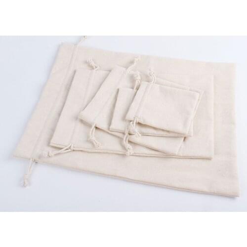 Drawstring Storage Bag Jute Pouch Natural Linen Resuable Pure Color Packaging Candy Wedding Family party Wedding Bags