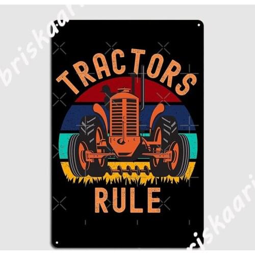 Tractors Rule Metal Sign Cinema Kitchen Customize Kitchen Wall Plaque Tin sign Poster
