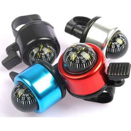 Bicycle Bell Horn Bike Alarm Sound With Compass Aluminum Alloy Bike Handlebar Ring Safety Metal Environmental Cycling BellOD0015