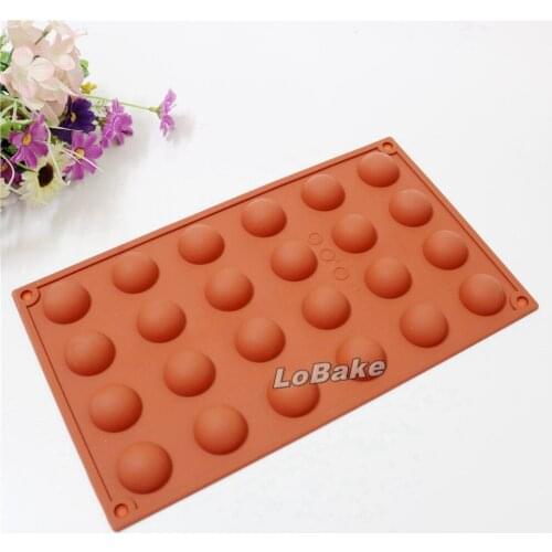 High food grade 24 cavities half ball shape silicone mold soap moldes chocolate fondant pudding jelly cupcake DIY bakeware
