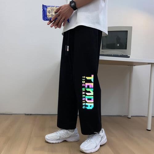 WWKK Hip hop Pants Men Loose Joggers Pants with Print Streetwear Harem Pants Clothes Ankle length Trousers Harajuku Sport Casual